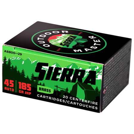 Sierra Outdoor Master Jacketed Hollow Point 185 Grain .45 ACP/Auto