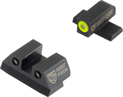 Night Fision Tritium Night Sight Set SIG #8F/#8R Yellow Square Rear