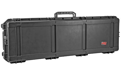 SKB 3i-Series Hard Rifle Transport Case, 60"x18"x8", Black, Stainless Padlock Clips, Quiet-Glide Wheels