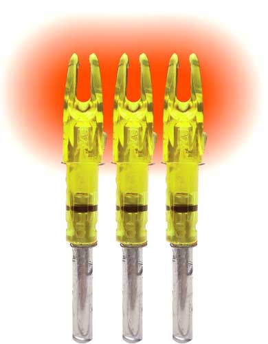 Lumenok Signature Series HD Orange Illuminated Nocks Pack of 3