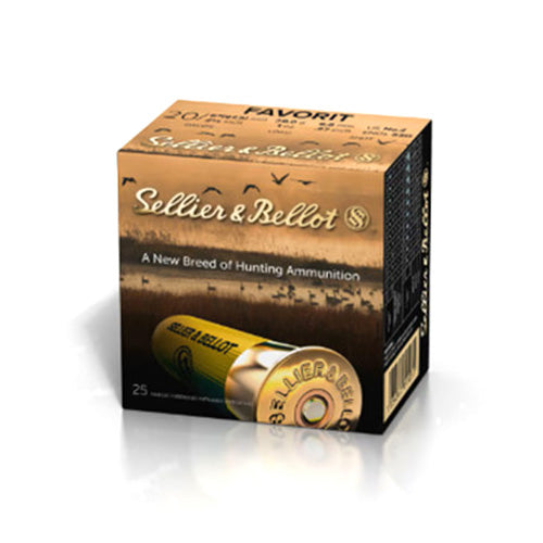 Sellier and Bellot Favorit Hunting Shotgun Ammo 20 Gauge 2.75 in 1 oz #2 Buck