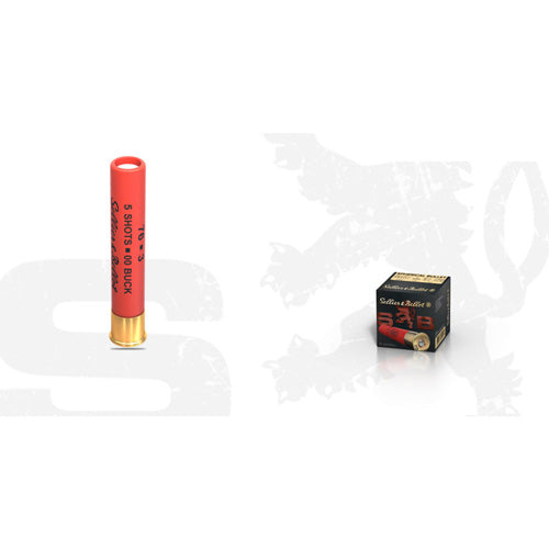 Sellier and Bellot Spherical Bullet Super Speed Hunting 5 Pellets Shotgun Ammo .410 Bore 3 in 5/8 oz 00 Buck
