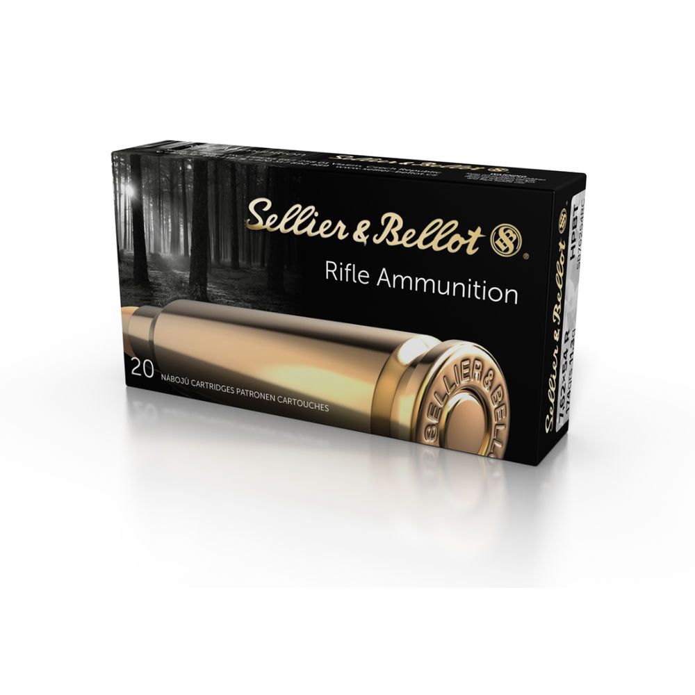 Sellier and Bellot Rifle 7.62x54mmR 174 grain Hollow Point Boat Tail ammunition