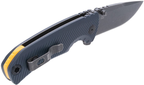 SOG Tellus ATK Folding Knife 3.24" Blade – Squid Ink/Yellow Handle