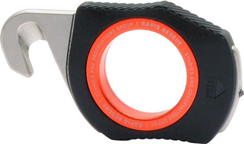 SOG Rapid Rescue Emergency Safety Tool with Belt Cutter – Black/Red