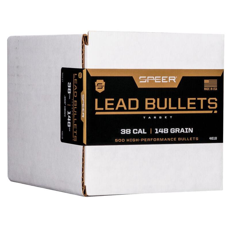 Speer .358 148gr Lead HBWC Bulk Handgun Bullets 500 Count