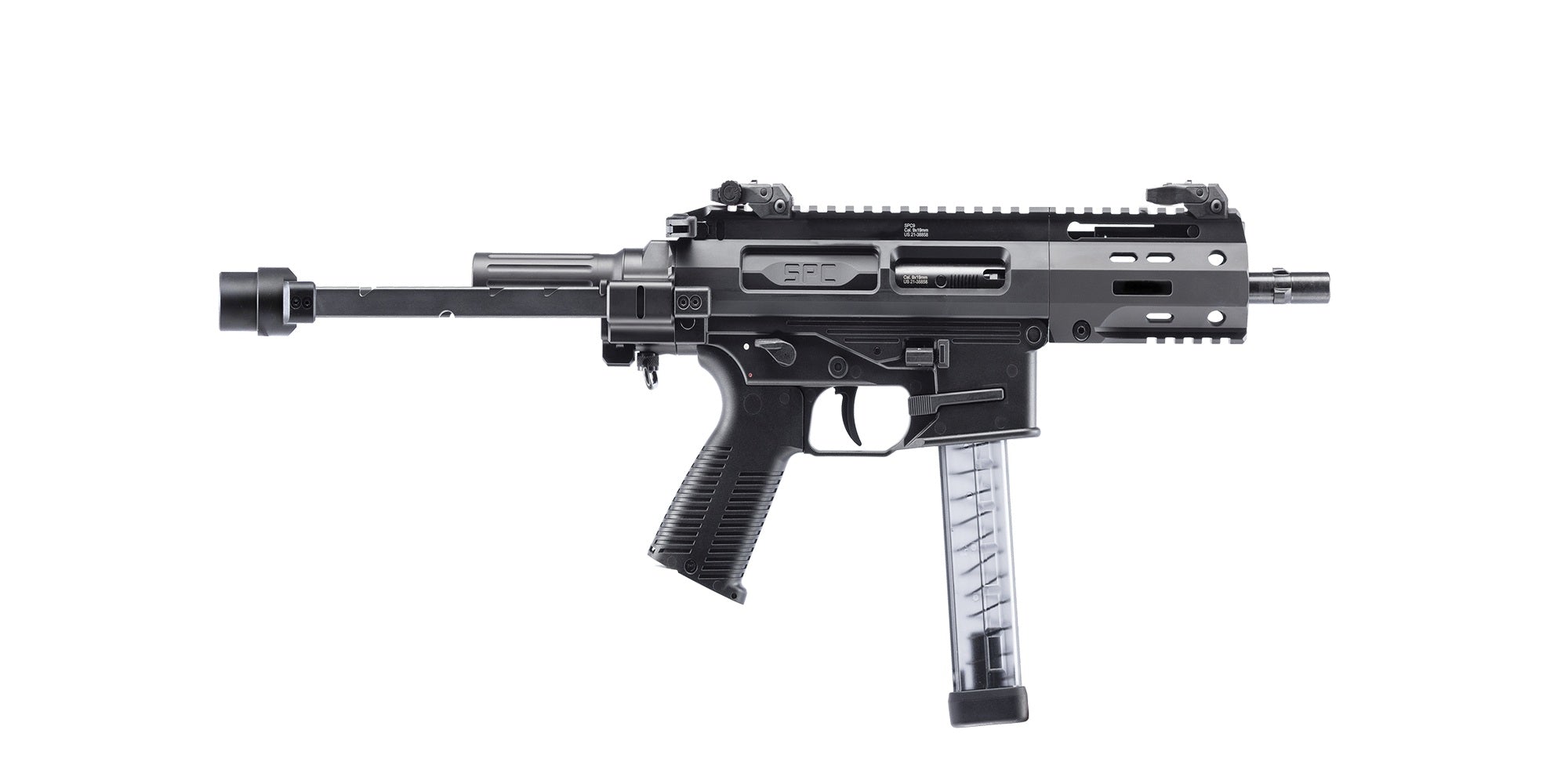 B&T Firearms BT-SPC9-PDW-PISTOL SPC PDW 9mm Luger 30+1 4.50" Black Threaded Barrel, Black Hardcoat Anodize Aluminum/Polymer Receiver w/Picatinny Rail, M-LOK Handguard, Black Telescoping Brace, Black