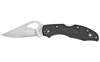Spyderco Byrd Meadowlark 2 2.87" Lightweight Plain Edge Folding Knife Black Handle BY04PBK2