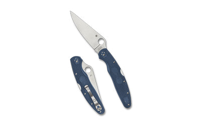 Spyderco Police 4 LW, CPM SPY27 Drop Point, Cobalt Blue FRN Handle, 4-Position Clip, Back Lock