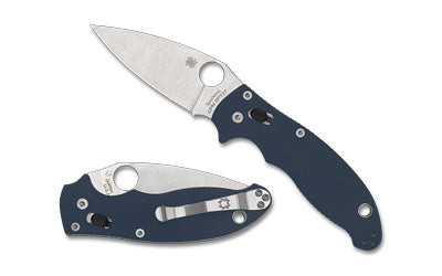 Spyderco Manix 2 3.37" CPM SPY27 Blade Folding Knife Blue G-10 Handle Ball Bearing Lock C101GPCBL2