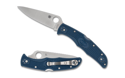 Spyderco Endura 4 SPY27 Lightweight, 3.8" Drop Point, Cobalt Blue FRN, 4-Position Clip, Back Lock