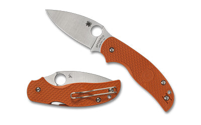 Spyderco Sage 5 Lightweight, Folding Drop Point Knife, CPM REX 121, Orange FRN Handle, 3" Blade C123BORP