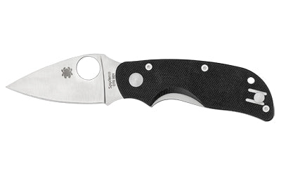 Spyderco Cat 440C Steel Folding Knife 2.44" Satin Blade Black G-10 Handle C129GP