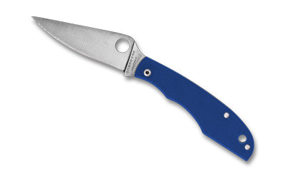 Spyderco Grasshopper 5.13" Overall Slipjoint Knife 12C27 Blade Blue G-10 Handle C138GBLP