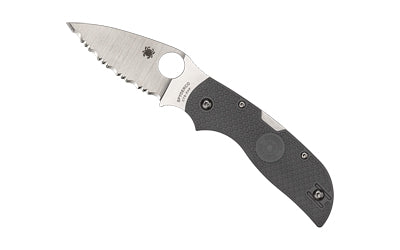 Spyderco Chaparral Lightweight Gray FRN Handle, 2.8" SpyderEdge Serrated Blade, XHP Steel C152SGY