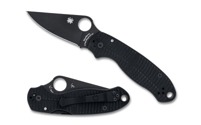 Spyderco Para 3 Salt 2.93" CPM MagnaCut Blade Folding Knife Black G-10 Handle DLC Matte Compression Lock C223GMCBKP