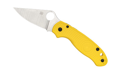 Spyderco Para 3 Lightweight Salt, Folding Plain Edge Knife, CPM MagnaCut, Yellow FRN Handle, 2.92" Blade C223PYL