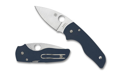 Spyderco Lil Native 2.42" CPM SPY27 Drop Point Folding Knife Blue G-10 Handle Compression Lock C230GPCBL