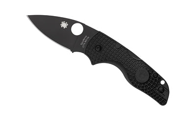 Spyderco Lil Native Lightweight Black FRN, 2.43" Plain Edge DLC BD1N Blade, Matte Finish C230PBBK