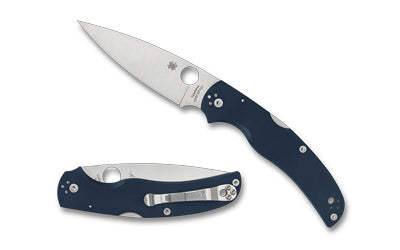 Spyderco Native Chief, Folding Plain Edge Knife, CPM SPY27 Steel, Blue G-10 Handle, 4.08" Blade C244GPCBL