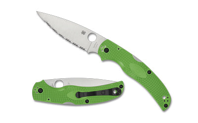 Spyderco Native Chief Lightweight Salt, LC200N Steel, 4.02" SpyderEdge, Green FRN Handle C244SGR