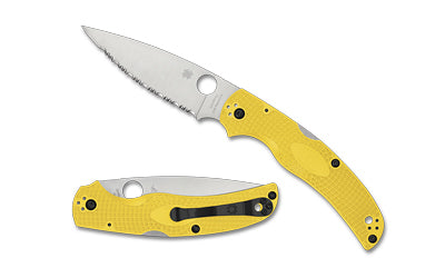 Spyderco Native Chief Salt 4.02" CPM MagnaCut Blade Lightweight Folding Knife Yellow FRN Handle SpyderEdge C244SYL