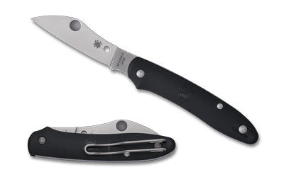 Spyderco Roadie XL, Folding Sheepsfoot Knife, M398 Steel, Black FRN Handle, 2.74" Blade C267BKP