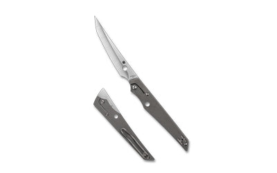 Spyderco Cobol 3.63" Bohler M390 Tanto Blade Folding Knife Gray Titanium Handle SlipIt Non-Locking C273TIP