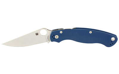 Spyderco Military 2, Folding Plain Edge Knife, CPM SPY27 Steel, Blue G-10 Handle, 4" Blade C36GPCBL2