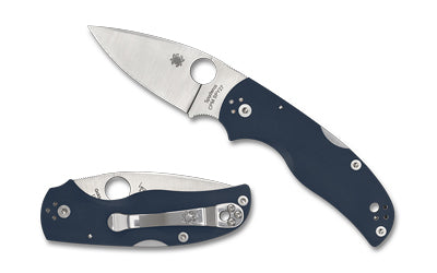 Spyderco Native 5, Folding Plain Edge Knife, CPM SPY27 Steel, Blue G-10 Handle, 3" Blade C41GPCBL5