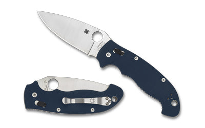 Spyderco Manix 2 XL 3.85" CPM SPY27 Blade Folding Knife Blue G-10 Handle Ball Bearing Lock C95GPCBL2