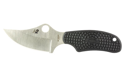 Spyderco ARK Always Ready Fixed Knife FB35PBK, 2.56" Plain Edge H2 Blade, Black, Polymer Sheath