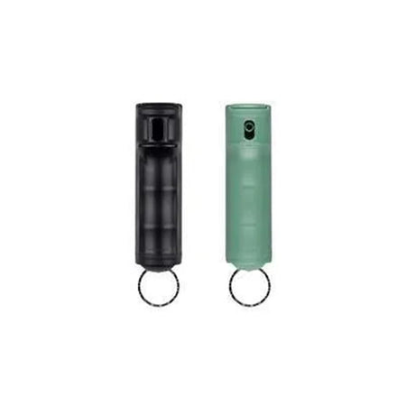 Sabre Security Flip Top Pepper Gel 2-Count with Snap Clip Black and Sage Green