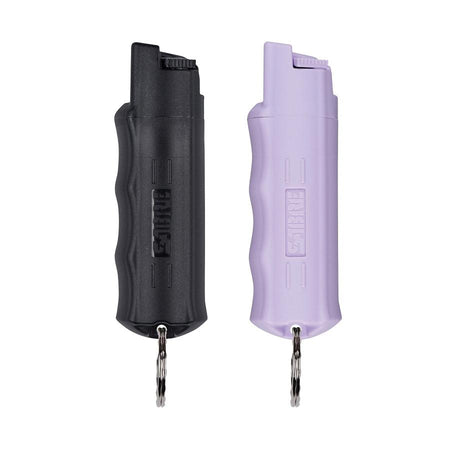 Sabre Red Personal Pepper Spray with Key Ring 2-Pack Black and Lavender