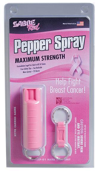 Sabre Pink Self Defense Keychain Pepper Spray .54 oz Pocket Size