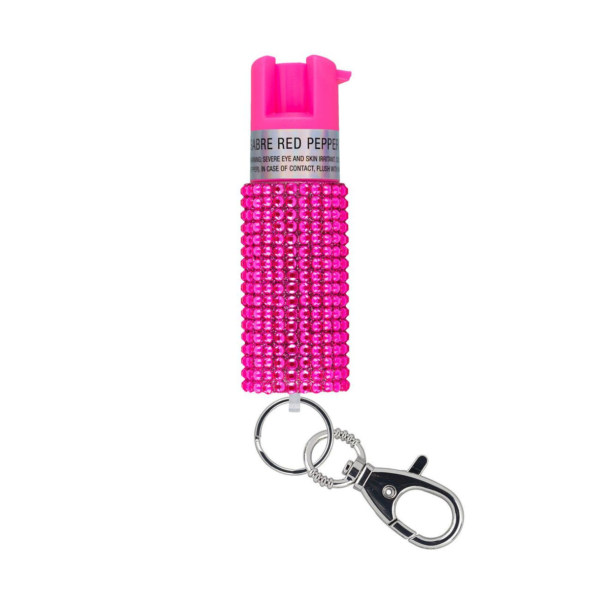 Sabre Jeweled Pepper Spray Pink with Snap-Clip Key Ring 25 Bursts