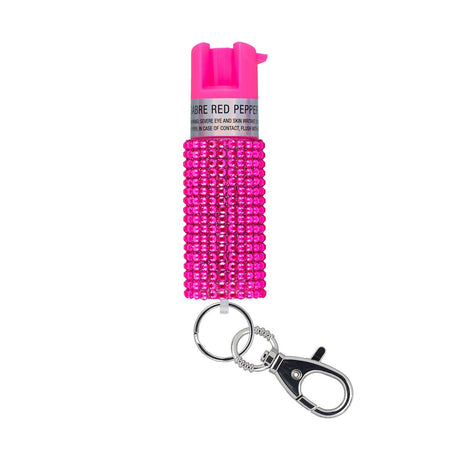 Sabre Jeweled Pepper Spray Pink with Snap-Clip Key Ring 25 Bursts