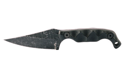 Stroup Knives Mini1 3" Clip Point Fixed Blade Knife 1095 High Carbon Black G10 Handle Kydex Sheath MINI1-B-G10