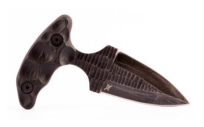 Stroup SD1 Double-Edge Push Dagger, 2" 1095 Carbon Steel Blade, 5" Overall, G10 Handle, SD1-B-G10