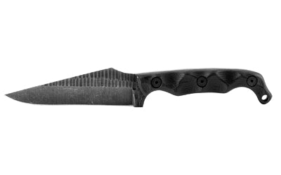 Stroup Knives TU2 4" Clip Point Fixed Blade Knife 1095 High Carbon Black G10 Handle Kydex Sheath TU2-B-G10