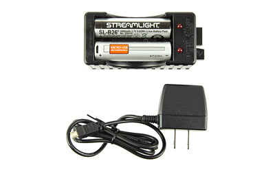 Streamlight 22011 Black SL-B26 Lithium Ion Battery Charging Cradle 2 Bay with 120V AC and USB Power