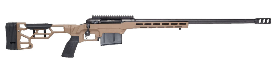 Savage Arms 57565 110 Precision 300 Win Mag 5+1 24", Matte Black Rec/Barrel, Flat Dark Earth Cerakote MDT LSS XL Chassis, Polymer Grip