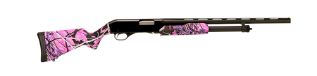 Stevens 22560 320 Field Compact 20 Gauge Pump 3" 5+1 26" Matte Black Vent Rib Barrel, Matte Black Aluminum Drilled & Tapped Receiver, Fixed Muddy Girl Synthetic Stock, Ambidextrous