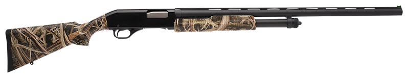 Stevens 22563 320 Field Compact 12 Gauge Pump 3" 5+1 26" Matte Black Vent Rib Barrel, Matte Black Aluminum Drilled & Tapped Receiver, Fixed Mossy Oak Shadow Grass Blades Synthetic Stock, Ambidextrous