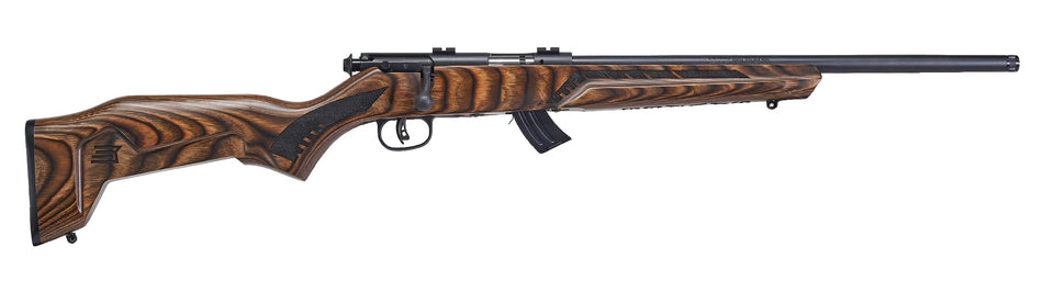 Savage Arms 26737 Mark II Minimalist Full Size 22 LR 10+1 18" Matte Black Steel Threaded Barrel, Matte Black Carbon Steel Drilled & Tapped Receiver, Boyd's Minimalist Natural Brown Laminate Stock