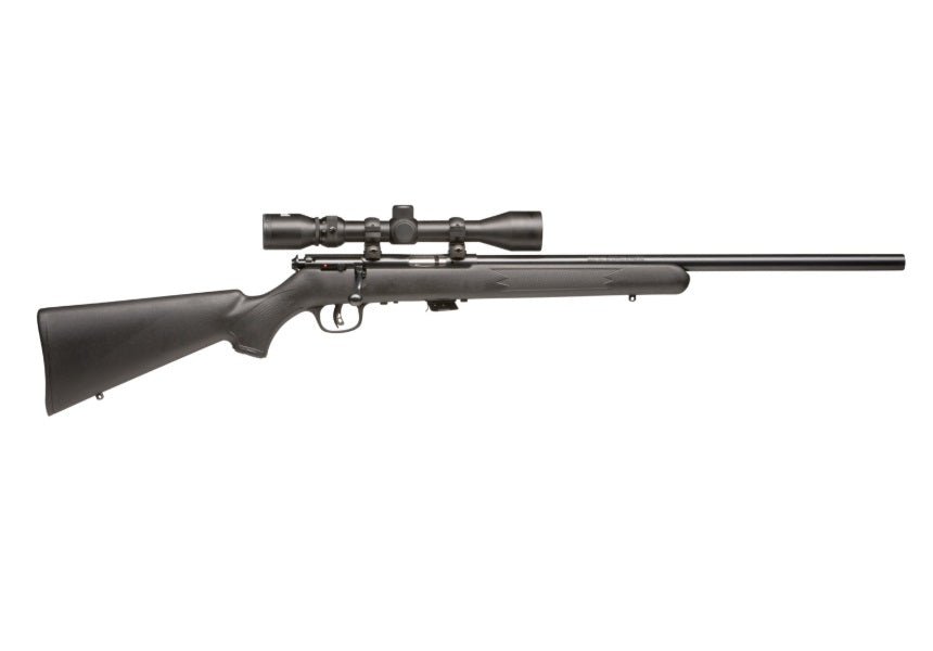 Savage Arms 29200 Mark II FVXP Full Size 22 LR 5+1 21" Matte Black Button Rifled Barrel, Matte Black Drilled & Tapped Carbon Steel Receiver, Matte Black Fixed Synthetic Stock, 3-9x40mm Duplex, Right H