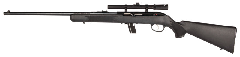 Savage Arms 40061 64 FLXP Full Size 22 LR 10+1 21" Matte Black Sporter Barrel, Matte Black Grooved Carbon Steel Receiver, Matte Black Fixed Synthetic Stock, 4x15mm Scope, Left Hand