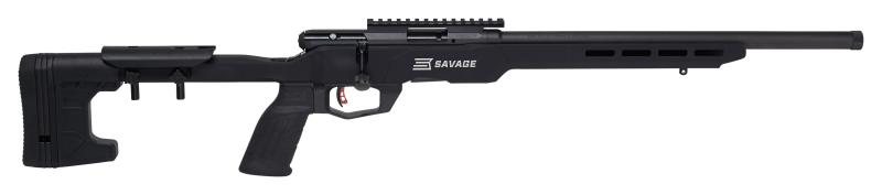 Savage Arms 70248 B Series Precision Full Size 22 LR 10+1 18" Matte Black Heavy Threaded Barrel, Matte Black Picatinny Rail Carbon Steel Receiver, Matte Black MDT ACC Chassis Aluminum Stock, Black Pol