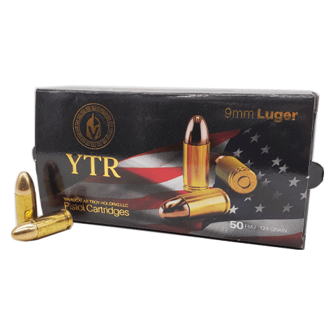 Troy  9mm Luger / Parabellum 124 grain Full Metal Jacket ammunition