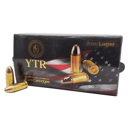Troy  9mm Luger / Parabellum 124 grain Full Metal Jacket ammunition